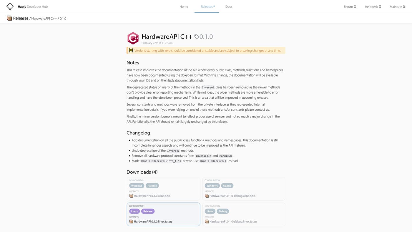 Online platform for haptics developers